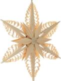 Fensterschmuck - Spanstern mit 6 Spanbäumen & 12 Holzsegmenten Natur - BxHxT 24x24x3cm