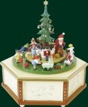 Spieldose Weihnachtsbescherung mit Weihnachtsmann Höhe= 24cm