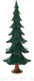 Spanbaum – handgefertigt, grün lasiert mit eleganter Oberfläche, naturfarben – H = 24 cm