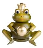 Räuchermann Froschkönig mit Goldkugel BxTxH= 17x14x15cm