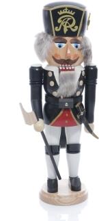 Weihnachtsfigur – Handgefertigter Nussknacker Bergmann Bergmeister mit Axt, bunt – Höhe ca. 38 cm