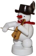 Weihnachtsdekoration Schneemann mit Fiedel Höhe 8cm