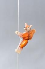 Holzspielzeug Kletterfigur Fuchs Höhe=6,5 (Kletterseil ca 45 cm)cm