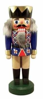 Nussknacker – König blau mit Krone & Zepter – Höhe ca. 20 cm