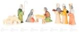 Krippen und Zubehör Krippefiguren geschnitzt farbig (11) Breite x Höhe x Tiefe 1,5 cmx7 cmx1,5 cm
