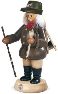 Räuchermann – toller Waldarbeiter mit Säge und Holzkorb – BxHxT 14 x 23 x 14 cm