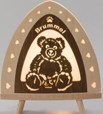 Standleuchte LED Brummel farbig (L/H/T): 30,0 cm x 32,0 cm x 6,0 cm