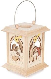 Tischlaterne Christi Geburt BxHxT 11,5x15,5x11,5cm