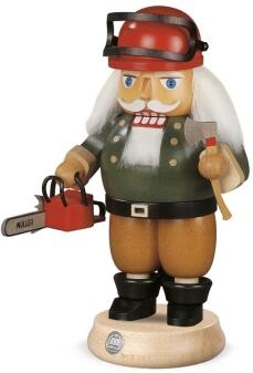 Nussknacker – rustikaler Waldarbeiter mit Motorsäge und Schutzhelm – BxH 14 x 23 cm