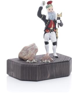 Miniaturbergwerk – Bergmann Steiger mit Edelstein– bunt – BxHxT 8,5x9,5x6cm