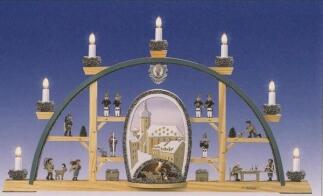 Schwibbogen Marienberg St. Marien Höhle braunes Bild BxHxT 70x40x5cm