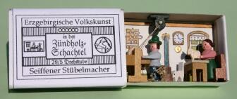 Miniaturzündholzschachtel Drehstube BxH 5x4 cm