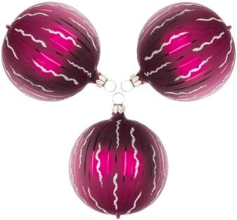 Thüringer Christbaumschmuck Kugel beere matt (3) BxHxT 8x8x8cm